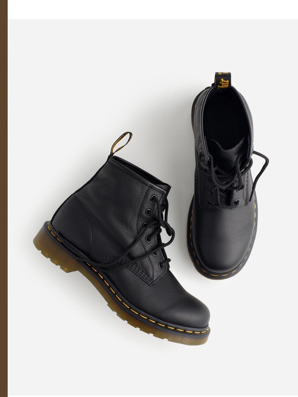 Dr. Martens Black Leather Lace-Up Boots